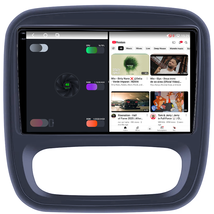 Navigatie dedicata Opel Vivaro B 2014-2018, 4GB RAM 32GB ROM, Octacore, Android 14, Display QLED 1K 9", DSP, Carplay&Android Auto, SIM 4G, Bluetooth, Ventilator Activ [3]