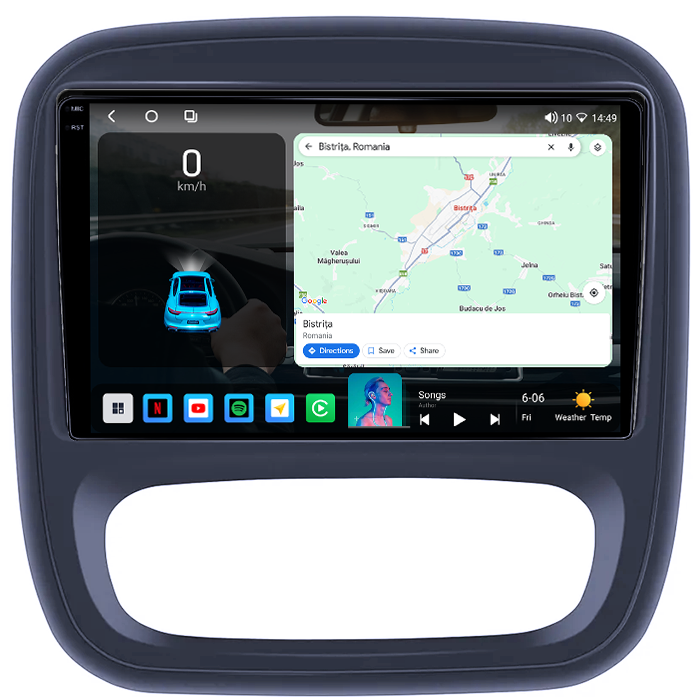 Navigatie dedicata Opel Vivaro B 2014-2018, 4GB RAM 64GB ROM, Octacore, Android 14, Display QLED 1K 9", Carplay&Android Auto, SIM 4G, Ventilator Activ [2]
