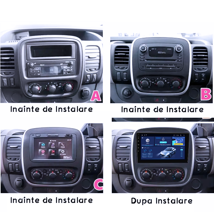 Navigatie dedicata Opel Vivaro B 2014-2018, 4GB RAM 64GB ROM, Quad Core, Display 9" QLED  Carplay, Android 14, Bluetooth, Magazin Play, Suport Camere AHD [5]