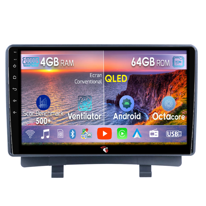 Navigatie dedicata Opel Zafira Tourer C 2011-2016, 4GB RAM 64GB ROM, Octacore, Android 14, Display QLED 9", DSP, Carplay&Android Auto, SIM 4G, Ventilator Activ [1]