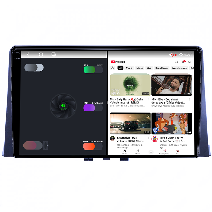 Navigatie dedicata Partner 2018, 4GB RAM 64GB ROM, Procesor Qualcomm Octacore, Android 14, Rezolutie 2K, Display QLED 9", DSP, Carplay&Android Auto, SIM 4G [3]