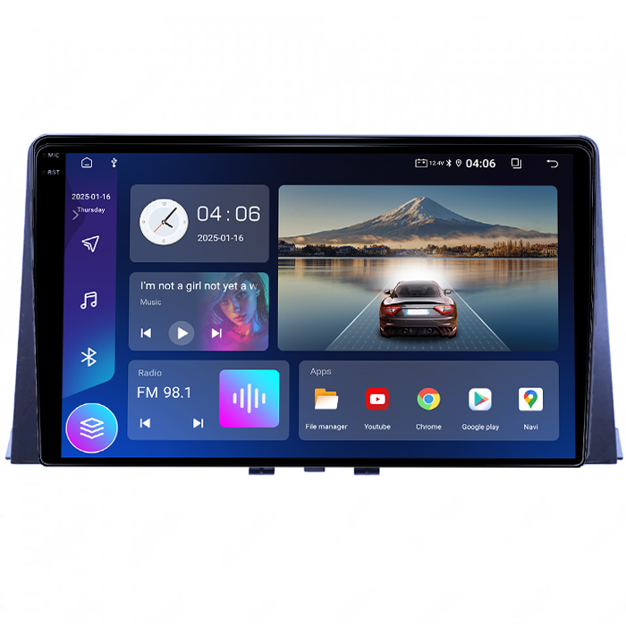 Navigatie dedicata Partner 2018, 4GB RAM 64GB ROM, Quad Core, Display 9" QLED 1K, Carplay, Android 14,Suport Camere AHD [2]