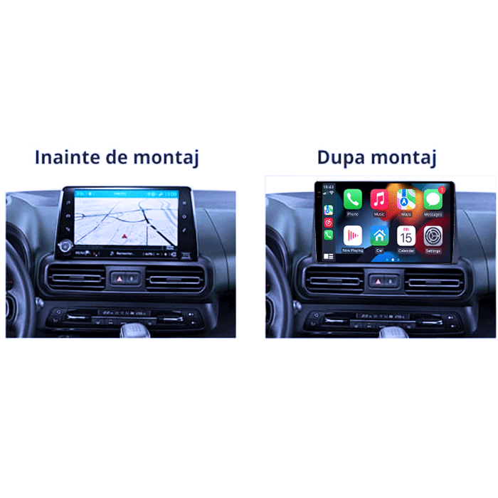 Navigatie dedicata Partner 2018+, 8GB RAM 128GB ROM, Octacore, Platforma TS18, Android 14, Display QLED 9", Suporta camera 360", DSP, Carplay&Android Auto, SIM 4G, Ventilator Activ [6]