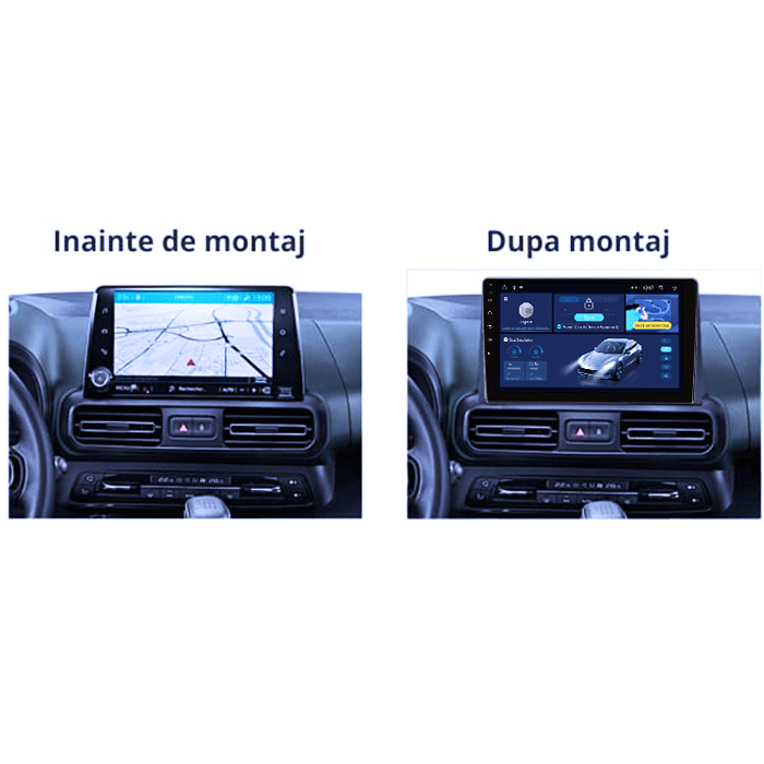 Navigatie dedicata Partner 2018+, 8GB RAM 128GB ROM, Octacore, Platforma TS18, Android 14, Display QLED 9", Suporta camera 360", DSP, Carplay&Android Auto, SIM 4G, Ventilator Activ [5]