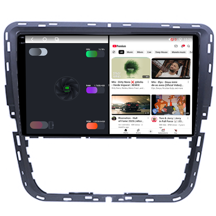 Navigatie dedicata Passat 2012-2015, 4GB RAM 64GB ROM, Procesor Qualcomm Octacore, Android 14, Rezolutie 2K, Display QLED 9", DSP, Carplay&Android Auto, SIM 4G [3]