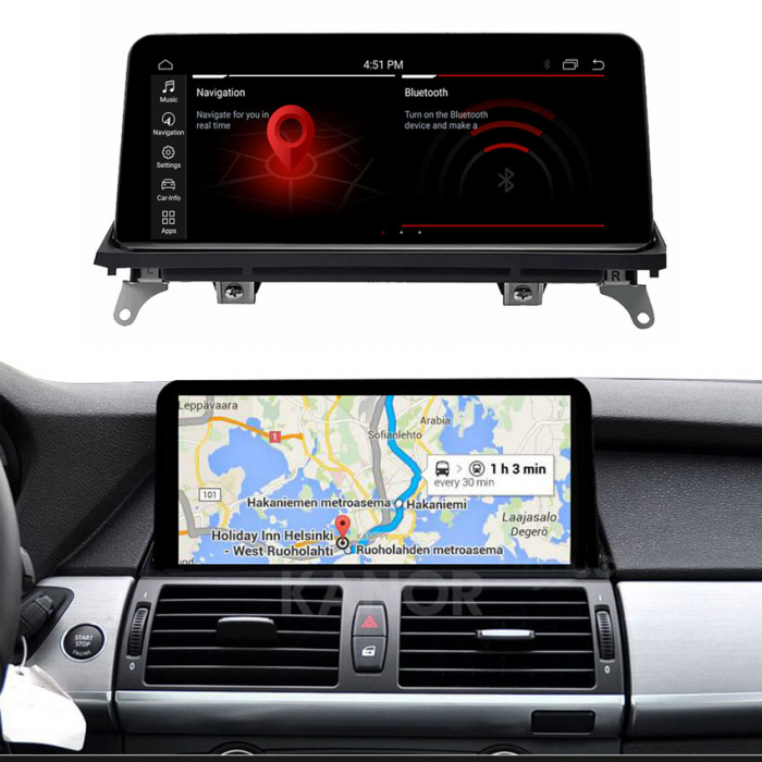 Navigatie dedicata BMW X5 X6 2010-2014 CIC, 8GB RAM si 64GB ROM, Octacore 2.0ghz, Display IPS 1280*720 10,3", DSP, Carplay, Android Auto, Internet, Youtube , Waze , Wi Fi , Usb , [2]