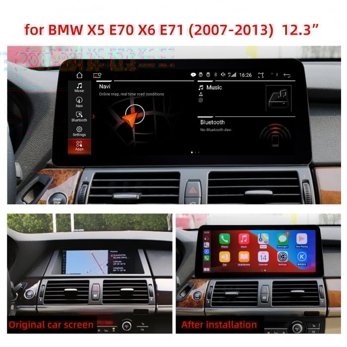 Navigatie dedicata BMW X3 F25 CIC, 8 GB RAM Android 13, Display , QLED 1280x720p, 9", DSP, Carplay, Android Auto, Internet, Youtube, Waze, Wi Fi, USB - Copie [2]
