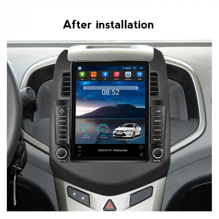 Navigatie dedicata Chevrolet Aveo 2011-2015,Tesla Style, ANDROID 13,Carplay&Android Auto, 10 inch , 8+128GB, Internet, Aplicatii, Waze, Gps [4]