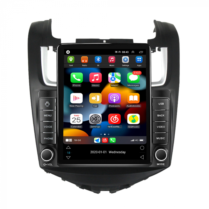 Navigatie dedicata Chevrolet Aveo 2014-2017,Tesla Style, ANDROID 13,Carplay&Android Auto, 10 inch , 8+128GB, Internet, Aplicatii, Waze, Gps [2]