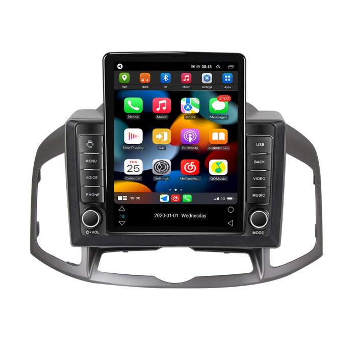 Navigatie dedicata Chevrolet Captiva 2012-2017,Tesla Style, ANDROID 13,Carplay&Android Auto, 10 inch , 8+128GB, Internet, Aplicatii, Waze, Gps [2]