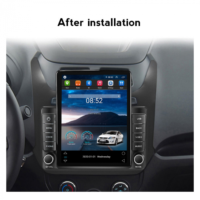 Navigatie dedicata Chevrolet Cobalt 2011-2018,Tesla Style, ANDROID 13,Carplay&Android Auto, 10 inch , 8+128GB, Internet, Aplicatii, Waze, Gps [4]