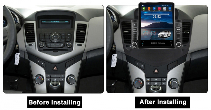 Navigatie dedicata Chevrolet Cruze 2009-2014,Tesla Style, ANDROID 13,Carplay&Android Auto, 10 inch , 8+128GB, Internet, Aplicatii, Waze, Gps [3]
