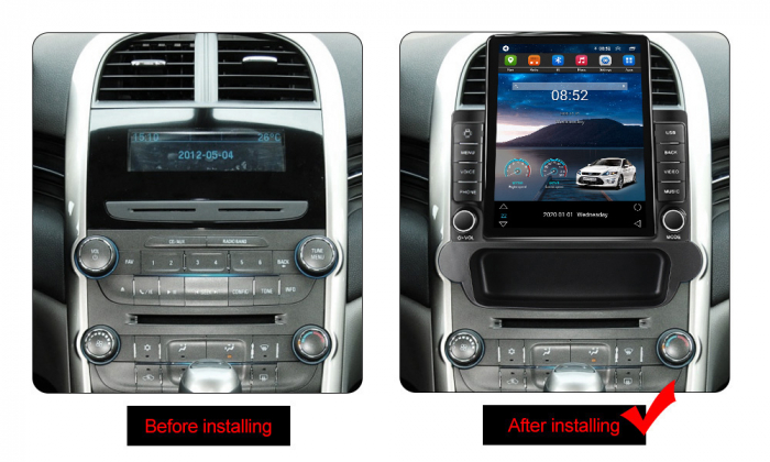 Navigatie dedicata Chevrolet Malibu 2012-2015,Tesla Style, ANDROID 13,Carplay&Android Auto, 10 inch , 8+128GB, Internet, Aplicatii, Waze, Gps [3]
