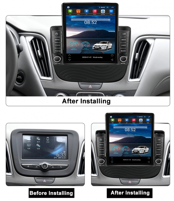 Navigatie dedicata Chevrolet Malibu XL 2016-2018,Tesla Style, ANDROID 13,Carplay&Android Auto, 10 inch , 8+128GB, Internet, Aplicatii, Waze, Gps [3]