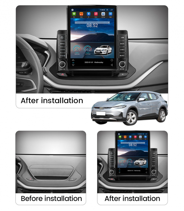 Navigatie dedicata Chevrolet Menlo 2020 -2022,Tesla Style, ANDROID 13,Carplay&Android Auto, 10 inch , 8+128GB, Internet, Aplicatii, Waze, Gps [3]