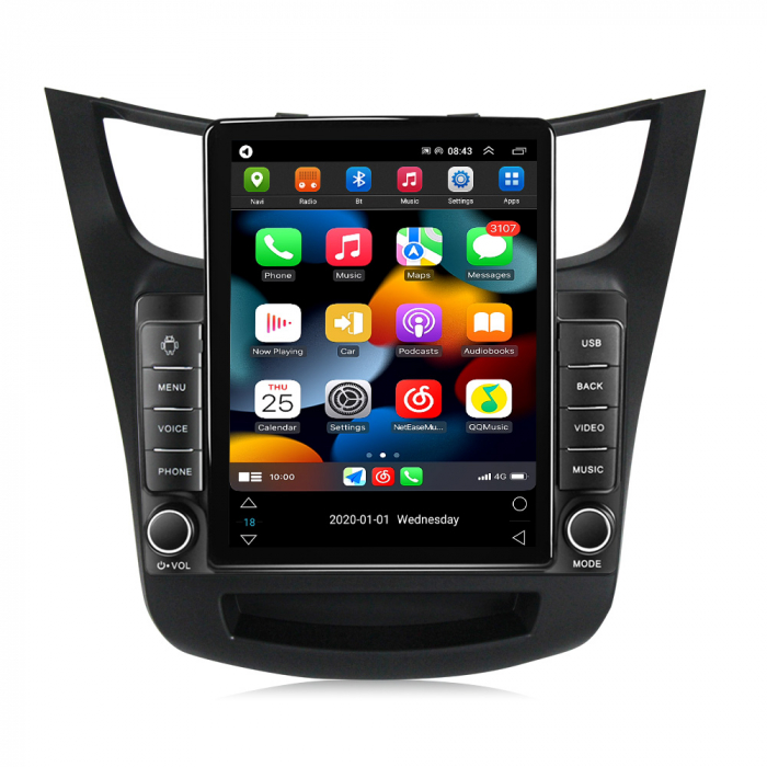 Navigatie dedicata Chevrolet Sail 2015-2018,Tesla Style, ANDROID 13,Carplay&Android Auto, 10 inch , 8+128GB, Internet, Aplicatii, Waze, Gps [2]