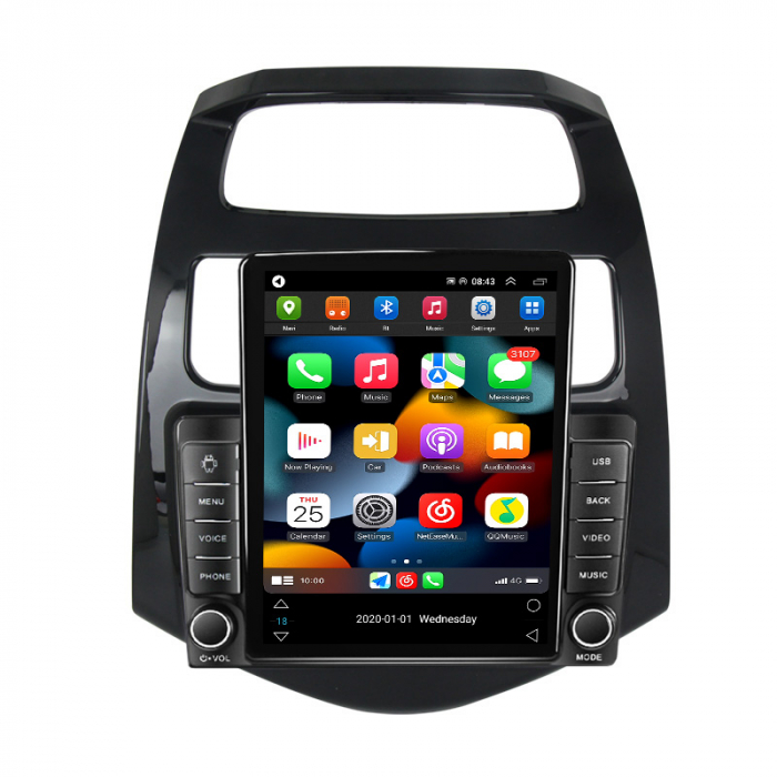 Navigatie dedicata Chevrolet Spark 2010-2014,Tesla Style, ANDROID 13,Carplay&Android Auto, 10 inch , 8+128GB, Internet, Aplicatii, Waze, Gps [2]