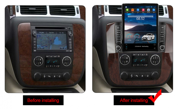 Navigatie dedicata Chevrolet Tahoe 2012,Tesla Style, ANDROID 13,Carplay&Android Auto, 10 inch , 8+128GB, Internet, Aplicatii, Waze, Gps [3]