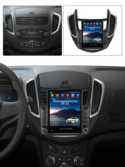 Navigatie dedicata Chevrolet Trax Tracker 2014-2016 ,Tesla Style, ANDROID 13,Carplay&Android Auto, 10 inch , 8+128GB, Internet, Aplicatii, Waze, Gps [4]