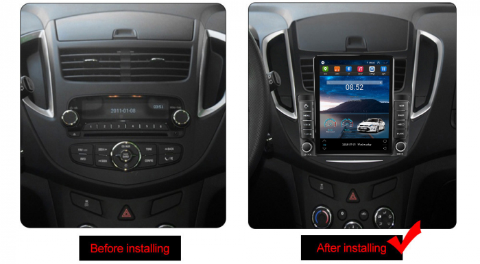 Navigatie dedicata Chevrolet Trax Tracker 2014-2016 ,Tesla Style, ANDROID 13,Carplay&Android Auto, 10 inch , 8+128GB, Internet, Aplicatii, Waze, Gps [2]