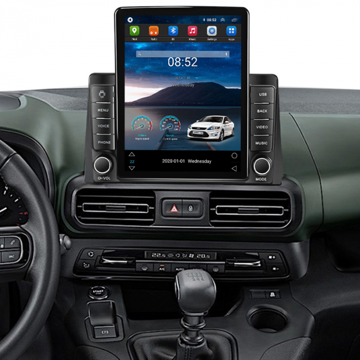 Navigatie dedicata Citroen Berlingo 2018-2020,Tesla Style, ANDROID 13,Carplay&Android Auto, 10 inch , 8+128GB, Internet, Aplicatii, Waze, Gps [4]