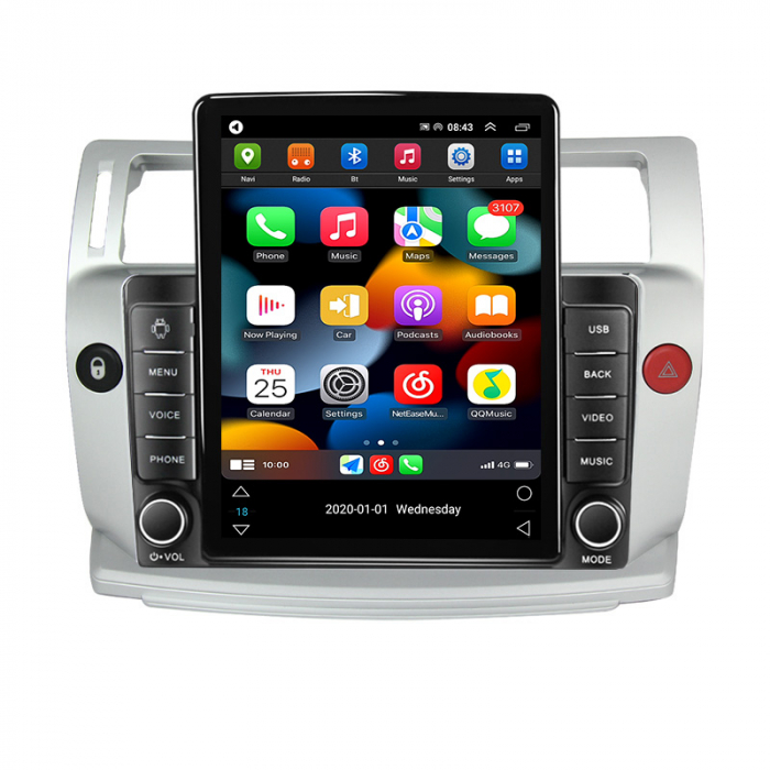 Navigatie dedicata Citroen C4 2004-2014,Tesla Style, ANDROID 13,Carplay&Android Auto, 10 inch , 8+128GB, Internet, Aplicatii, Waze, Gps [3]