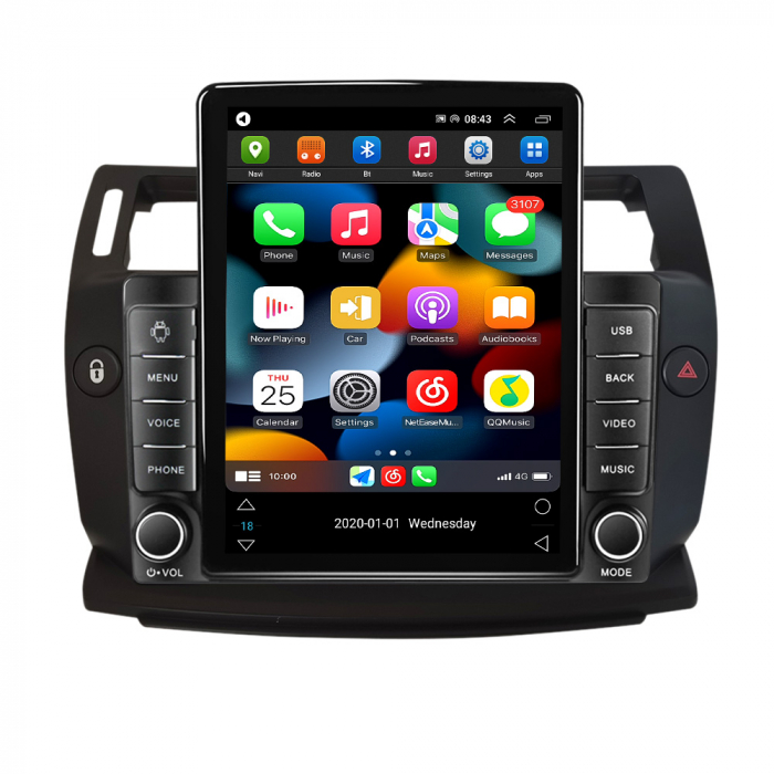 Navigatie dedicata Citroen C4 2004-2014,Tesla Style, ANDROID 13,Carplay&Android Auto, 10 inch , 8+128GB, Internet, Aplicatii, Waze, Gps [4]