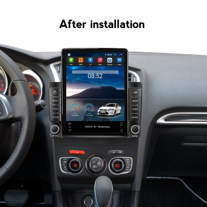 Navigatie dedicata Citroen C4L 2013-2016,Tesla Style, ANDROID 13,Carplay&Android Auto, 10 inch , 8+128GB, Internet, Aplicatii, Waze, Gps [4]