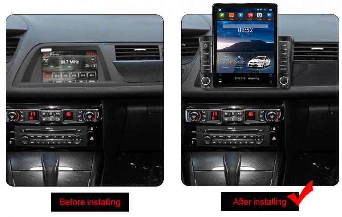 Navigatie dedicata Citroen C5 2008-2017,Tesla Style, ANDROID 13,Carplay&Android Auto, 10 inch , 8+128GB, Internet, Aplicatii, Waze, Gps [3]