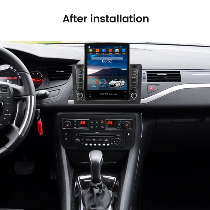 Navigatie dedicata Citroen C5 2009,Tesla Style, ANDROID 13,Carplay&Android Auto, 10 inch , 8+128GB, Internet, Aplicatii, Waze, Gps [4]