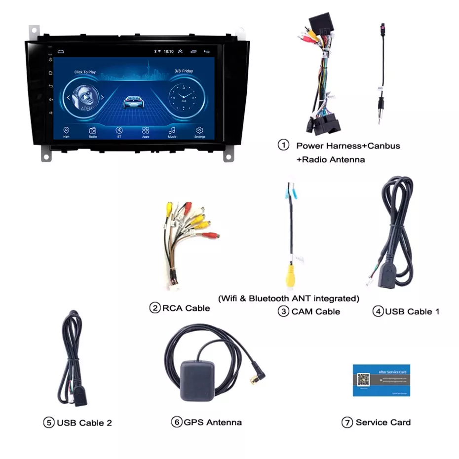 Navigatie dedicata CLK 2004-2006, 4GB RAM 32GB ROM, Internet, Aplicatii, Waze, GPS Android 13 [3]