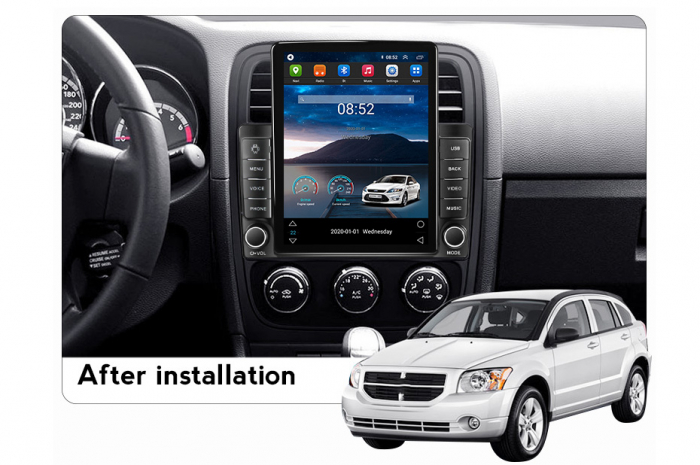 Navigatie dedicata Dodge Caliber 2009-2013,Tesla Style, ANDROID 13,Carplay&Android Auto, 10 inch , 8+128GB, Internet, Aplicatii, Waze, Gps [3]