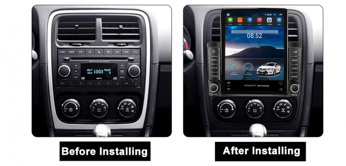 Navigatie dedicata Dodge Caliber 2009-2013,Tesla Style, ANDROID 13,Carplay&Android Auto, 10 inch , 8+128GB, Internet, Aplicatii, Waze, Gps [4]