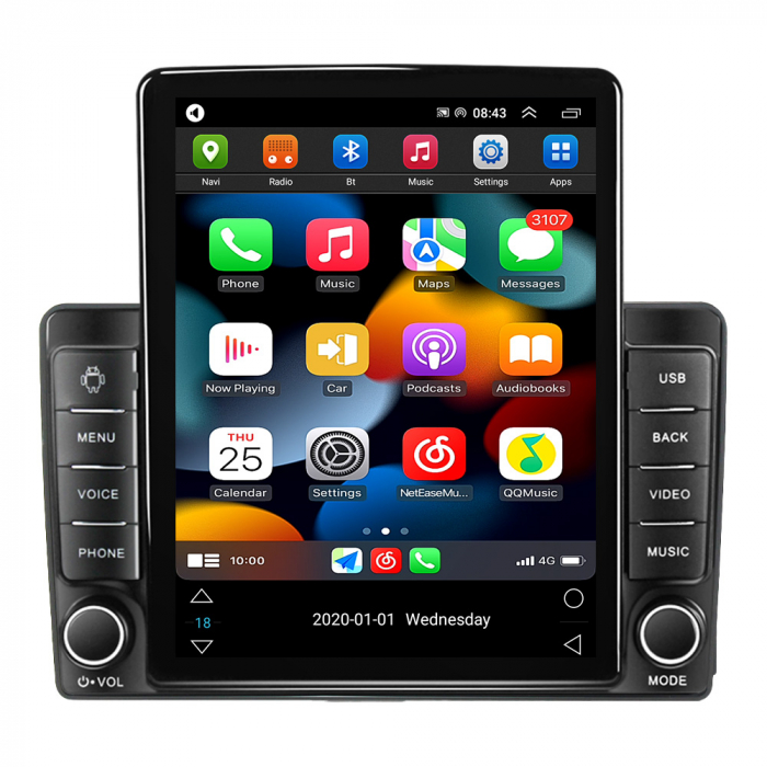 Navigatie dedicata Ford Focus ,Tesla Style, ANDROID 13,Carplay&Android Auto, 10 inch , 4GB RAM 64GB ROM, Internet, Aplicatii, Waze, Gps [2]