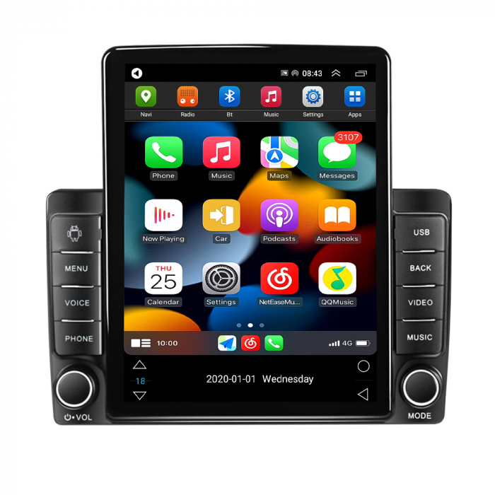 Navigatie dedicata Tesla Style Hyundai AZERA 2006-2010, ANDROID 13,Carplay&Android Auto, 10 inch , 4GB RAM 64GB ROM, Internet, Aplicatii, Waze, GPS [2]