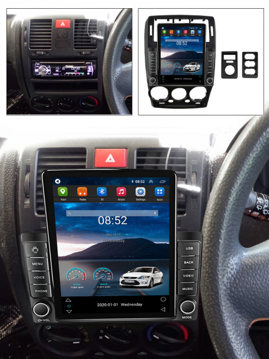 Navigatie dedicata Hyundai GETZ 2002-2011,Tesla Style, ANDROID 13,Carplay&Android Auto, 10 inch , 8+128GB, Internet, Aplicatii, Waze, GPS [4]