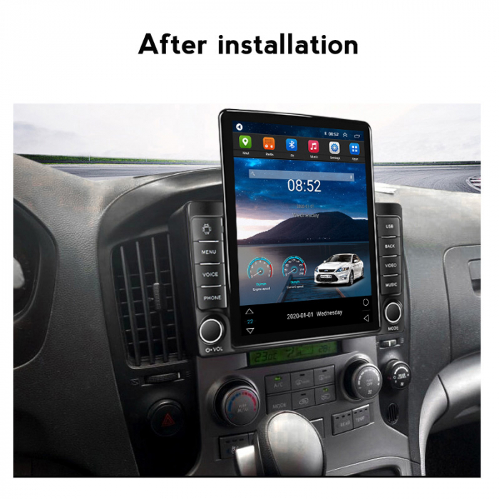 Navigatie dedicata Hyundai H1 2007-2015,Tesla Style, ANDROID 13,Carplay&Android Auto, 10 inch , 8+128GB, Internet, Aplicatii, Waze, GPS [4]