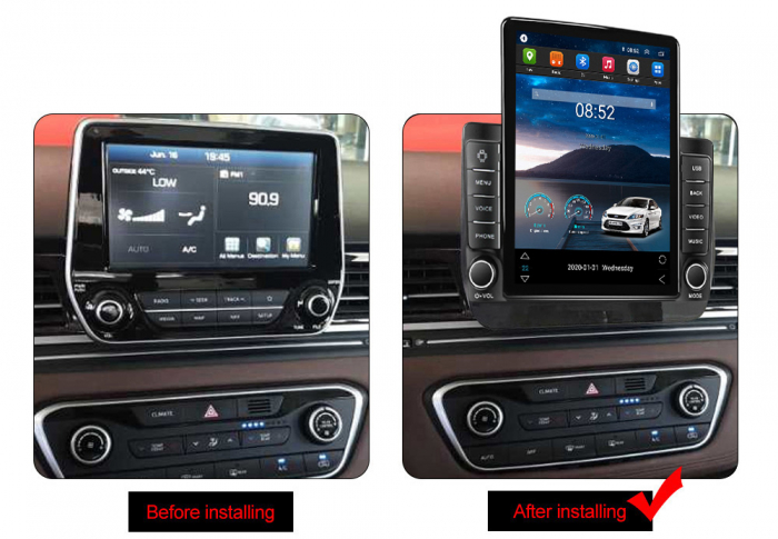 Navigatie dedicata Hyundai H1 2019,Tesla Style, ANDROID 13,Carplay&Android Auto, 10 inch , 8+128GB, Internet, Aplicatii, Waze, GPS [3]
