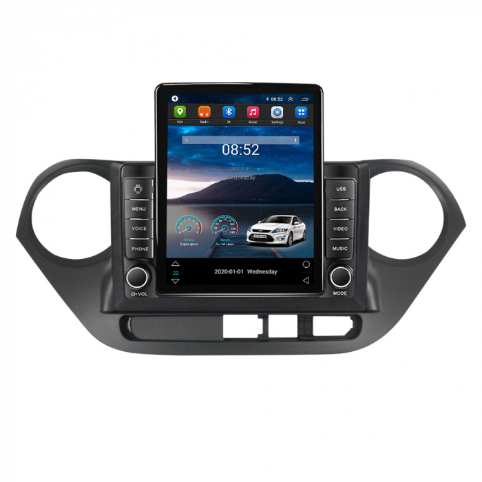 Navigatie dedicata Hyundai I10 2014-2017,Tesla Style, ANDROID 13,Carplay&Android Auto, 10 inch , 8+128GB, Internet, Aplicatii, Waze, GPS [1]