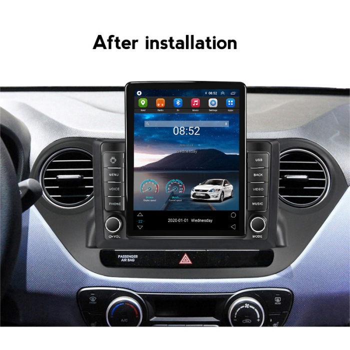 Navigatie dedicata Hyundai I10 2014-2017,Tesla Style, ANDROID 13,Carplay&Android Auto, 10 inch , 8+128GB, Internet, Aplicatii, Waze, GPS [4]