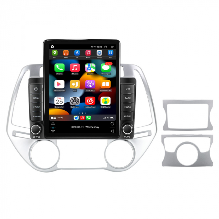 Navigatie dedicata Hyundai I20 2012-2014,Tesla Style, ANDROID 13,Carplay&Android Auto, 10 inch , 8+128GB, Internet, Aplicatii, Waze, GPS [2]