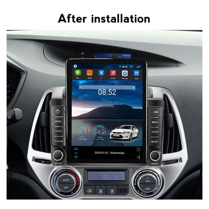 Navigatie dedicata Hyundai I20 2012-2014,Tesla Style, ANDROID 13,Carplay&Android Auto, 10 inch , 8+128GB, Internet, Aplicatii, Waze, GPS [4]