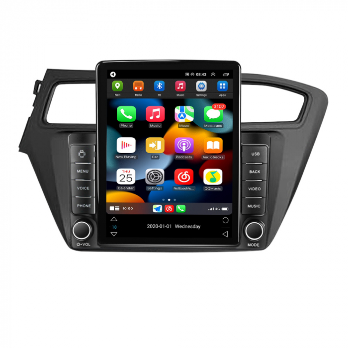 Navigatie dedicata Hyundai I20 2015-2017,Tesla Style, ANDROID 13, Carplay&Android Auto, 10 inch , 8+128GB, Internet, Aplicatii, Waze, GPS [2]