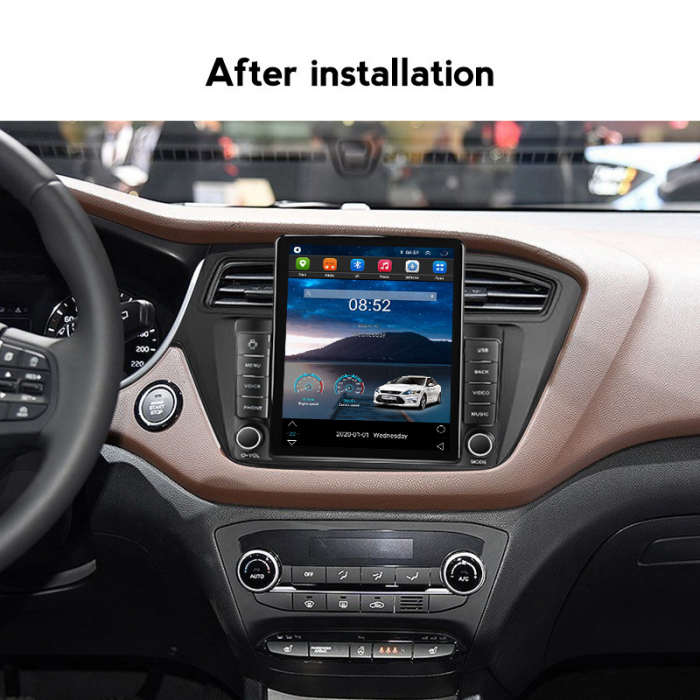 Navigatie dedicata Hyundai I20 2015-2017,Tesla Style, ANDROID 13, Carplay&Android Auto, 10 inch , 8+128GB, Internet, Aplicatii, Waze, GPS [4]