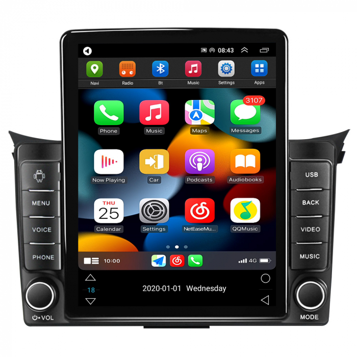 Navigatie dedicata Hyundai I30 2011-2017,Tesla Style, ANDROID 13,Carplay&Android Auto, 10 inch , 8+128GB, Internet, Aplicatii, Waze, GPS [2]