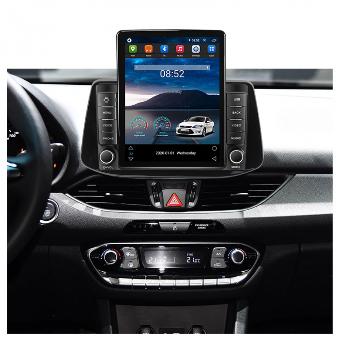 Navigatie dedicata Hyundai I30 2018,Tesla Style, ANDROID 13,Carplay&Android Auto, 10 inch , 8+128GB, Internet, Aplicatii, Waze, GPS [4]