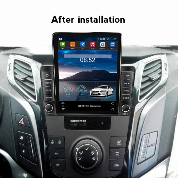 Navigatie dedicata Hyundai I40 2016,Tesla Style, ANDROID 13,Carplay&Android Auto, 10 inch , 8+128GB, Internet, Aplicatii, Waze, GPS [4]