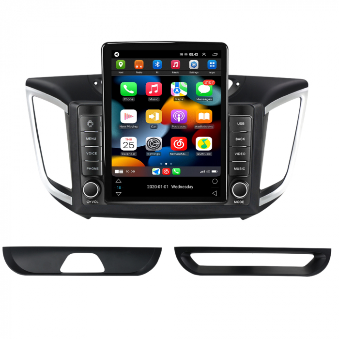Navigatie dedicata Hyundai IX25 2015-2019,Tesla Style, ANDROID 13,Carplay&Android Auto, 10 inch , 8+128GB, Internet, Aplicatii, Waze, GPS [2]