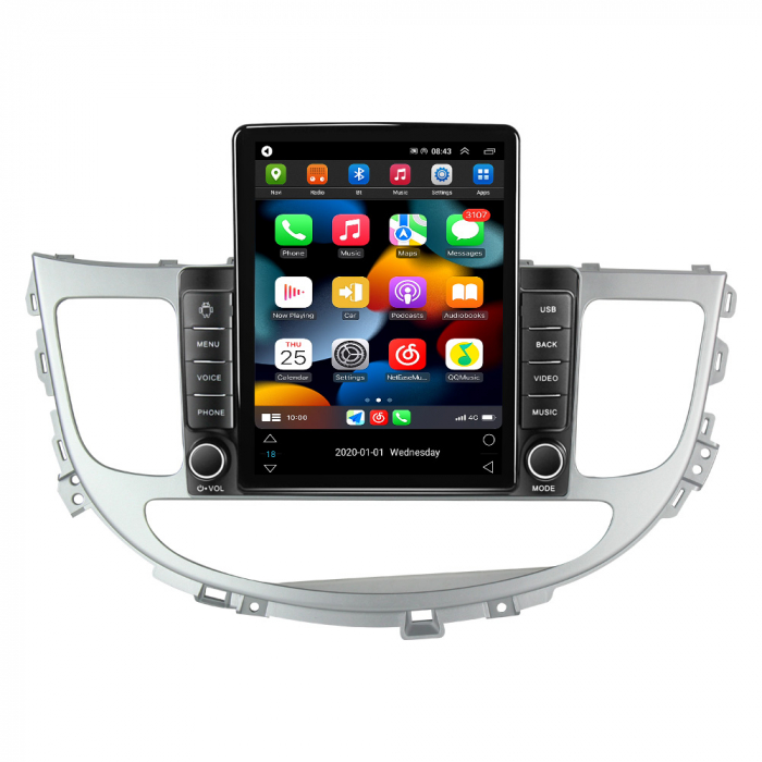 Navigatie dedicata Hyundai Rohens Genesis 2008-2013,Tesla Style, ANDROID 13,Carplay&Android Auto, 10 inch , 8+128GB, Internet, Aplicatii, Waze, GPS [2]