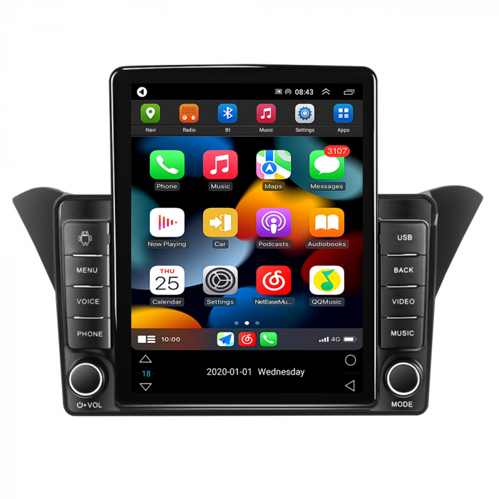 Navigatie dedicata Hyundai Rohens Genesis Coupe,Tesla Style, ANDROID 13,Carplay&Android Auto, 10 inch , 8+128GB, Internet, Aplicatii, Waze, GPS [2]